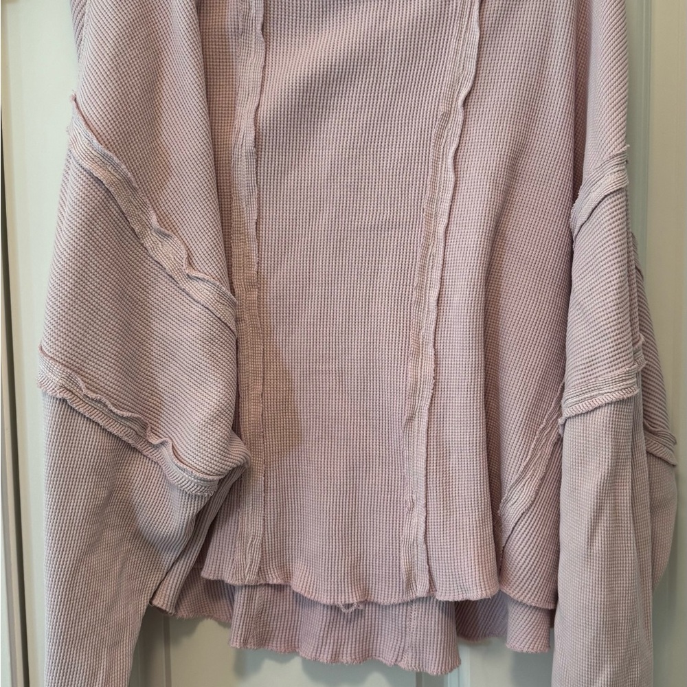 We The Free Lavender Waffle Knit Top